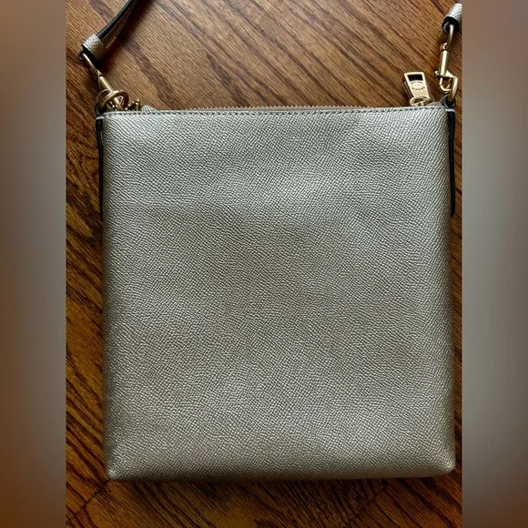 COACH Kitt Metallic Messenger Crossbody Purse - Picture 7 of 13